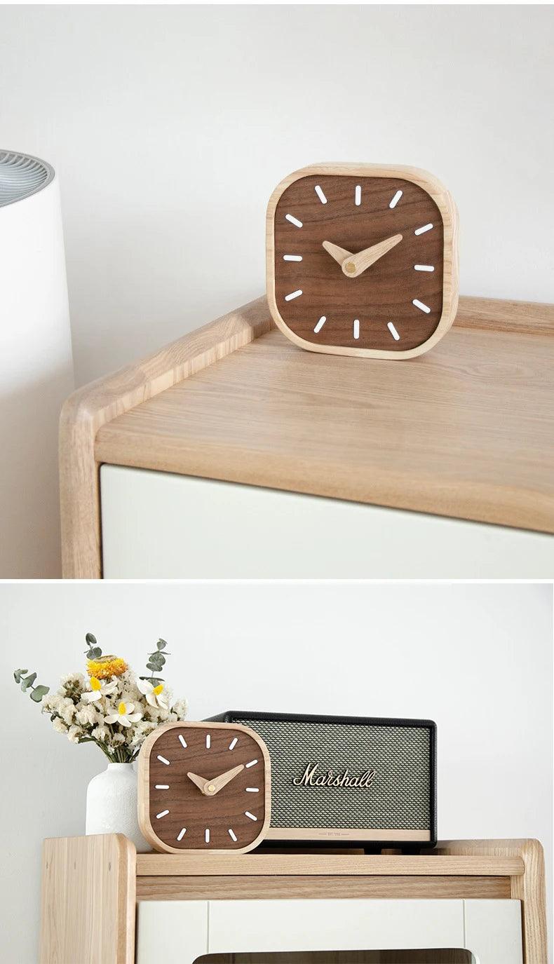 Walnut Wonder Desk Clock - cocobear