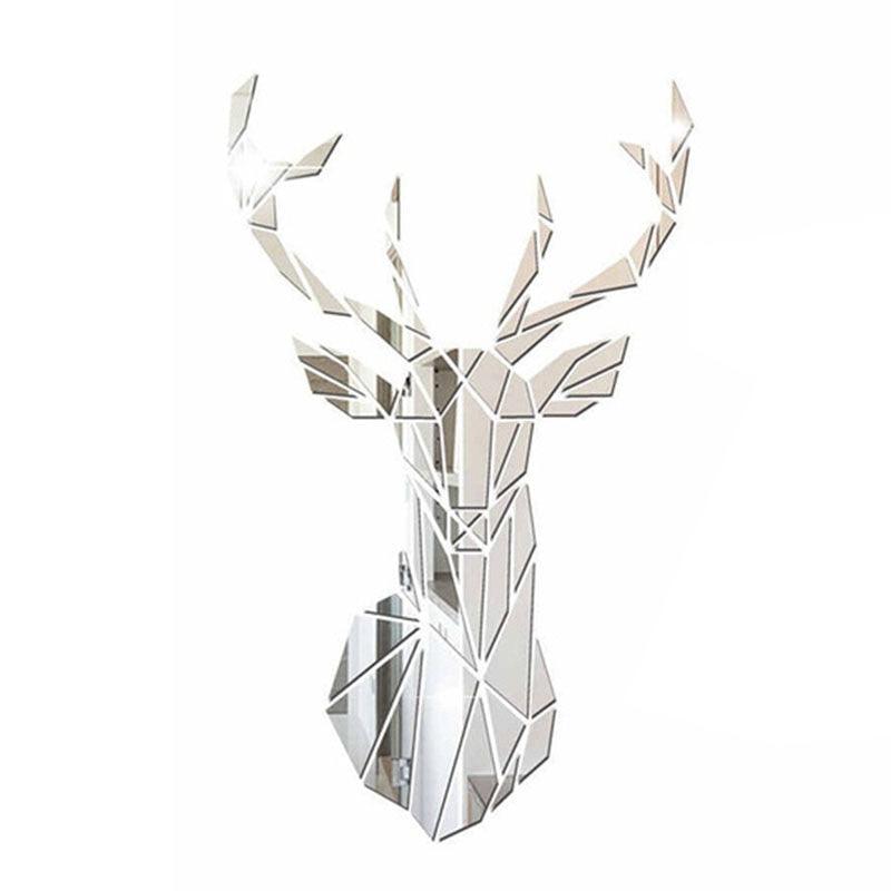 Deer Head Mirror Wall Sticker - cocobear