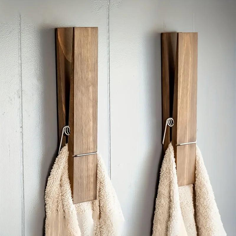 Extra Large Wooden Towel Holder - cocobear