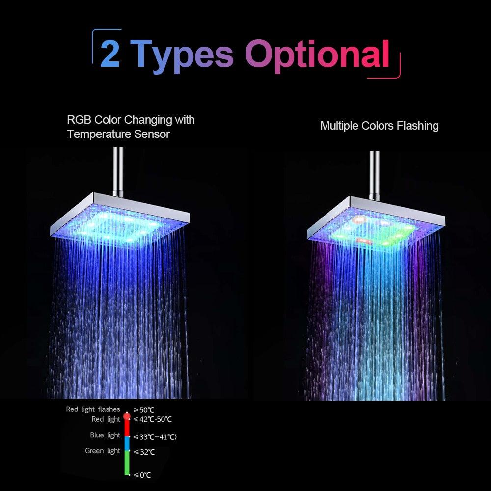 LED Shower Head with Rainfall Effect - cocobear