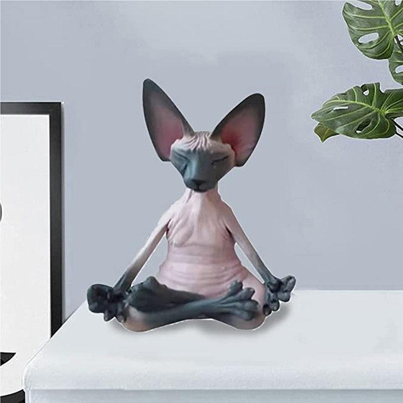 Miniature Buddha Cat Statue - cocobear