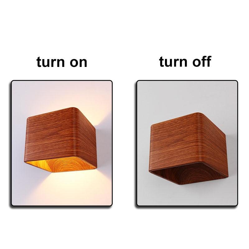 Wood Grain Modern Wall Lamp - cocobear